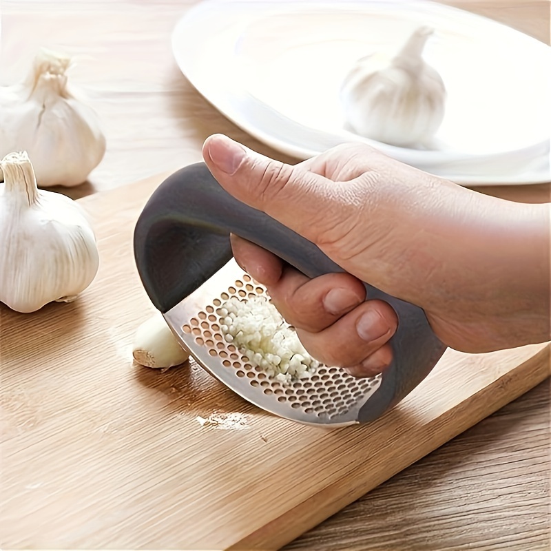 Stainless Steel Garlic Press - Professional Kitchen Garlic Crusher