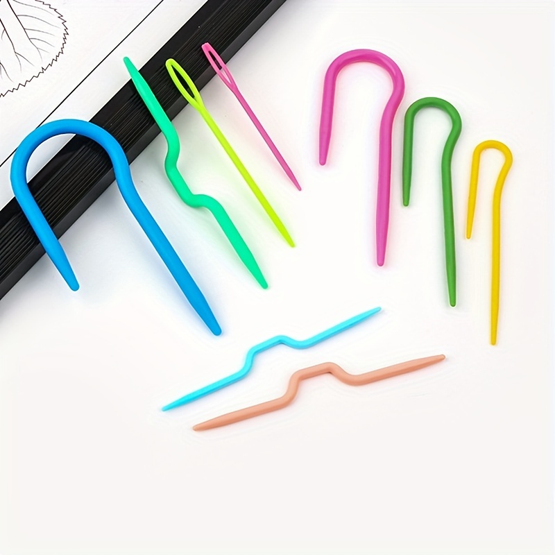 3 Sizes Knitting Cable Needles Plastic Knit Cable Stitch Knitting Needles  Smooth Crochet Hook Crooked Needle Curved Crochet Hook Sewing Accessories  Tool - Temu Latvia