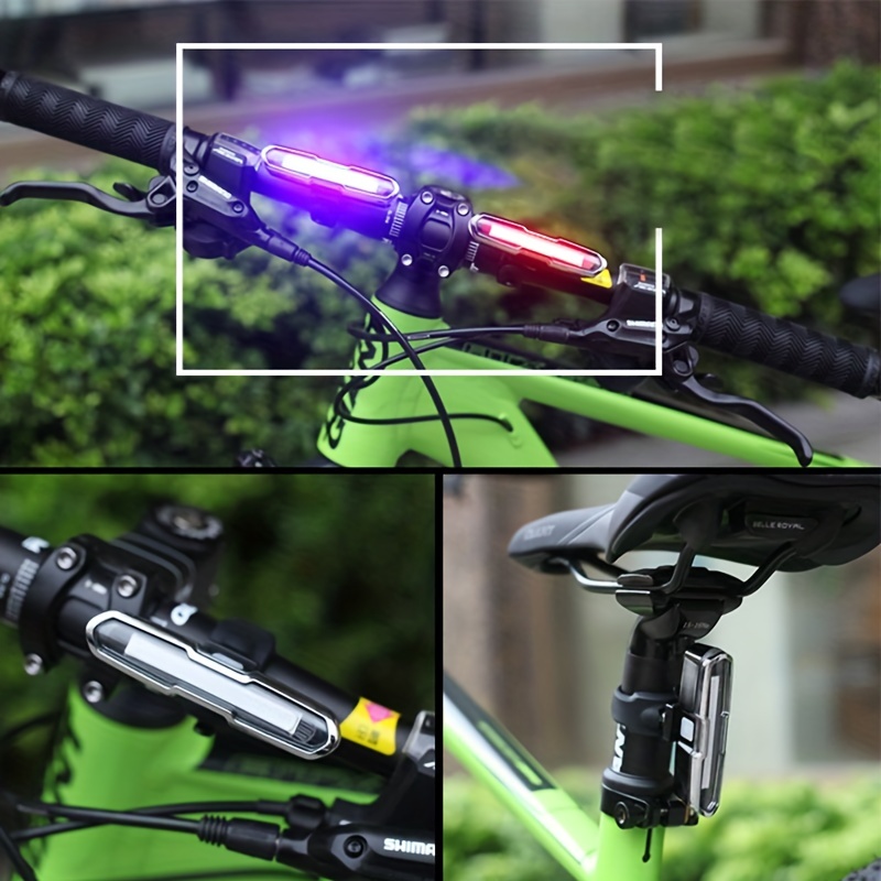 X-TIGER Luz trasera inteligente para bicicleta, luces traseras LED  deportivas, luz trasera recargable por USB, luz trasera de bicicleta con