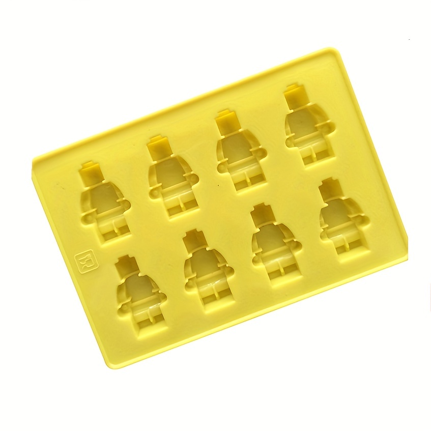 1pc Yellow Silicone Ice Cube Tray, Silicone Ice Mold For Freezer