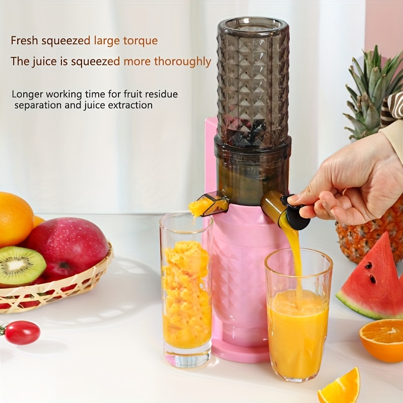 Slow Juicer With Power, Cold Press Juicer, Juicer, Wide Slot, Silent Motor,  Vegetable And Fruit Juicer - Temu