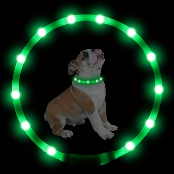 iTayga Collare Luminoso per Cani Ricaricabile Collare LED Cane Luminoso  Adapitil Collari con Luce per Cani Taglia Grande,Media,Piccola. Rendi il  tuo