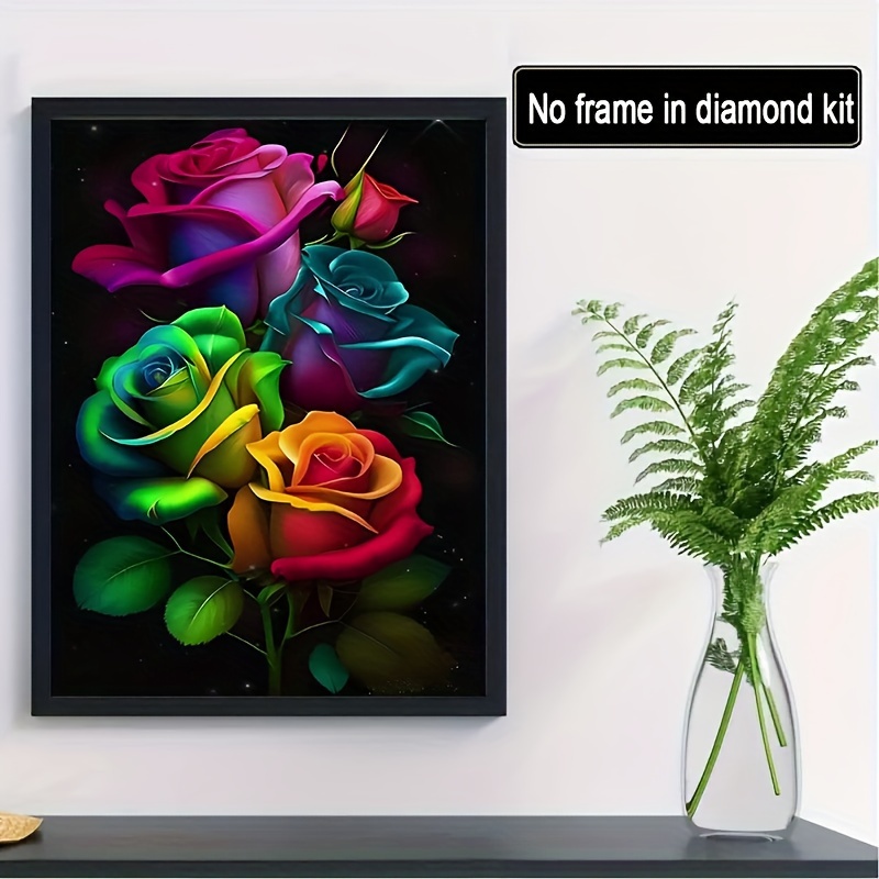 Rainbow Flowers Diamond Painting Kit - Temu