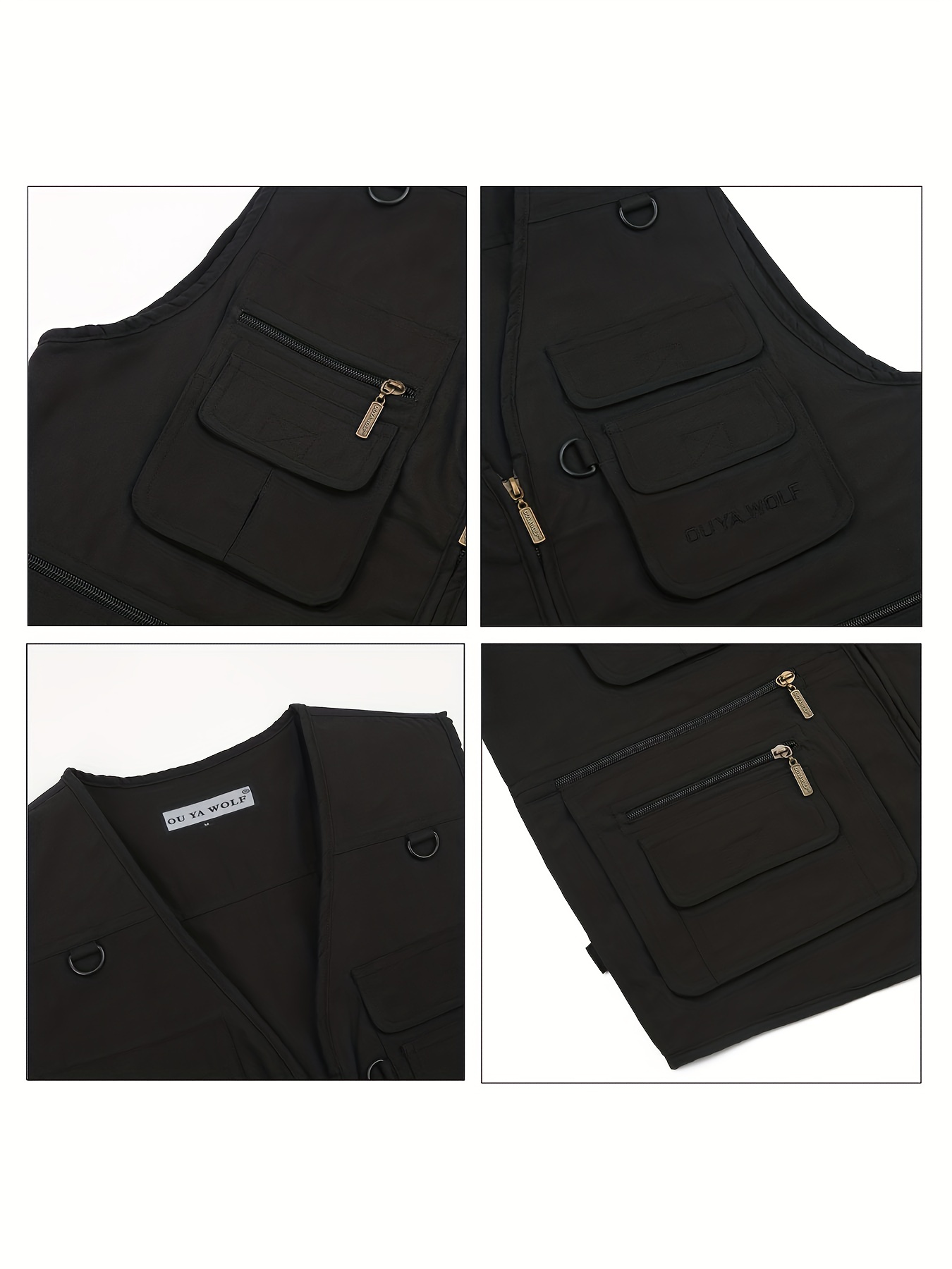 Nopnogn 2023 Summer Quick Dry Multi Pockets Techwear Cargo Vest Men Women Outdoor Fashion Photography