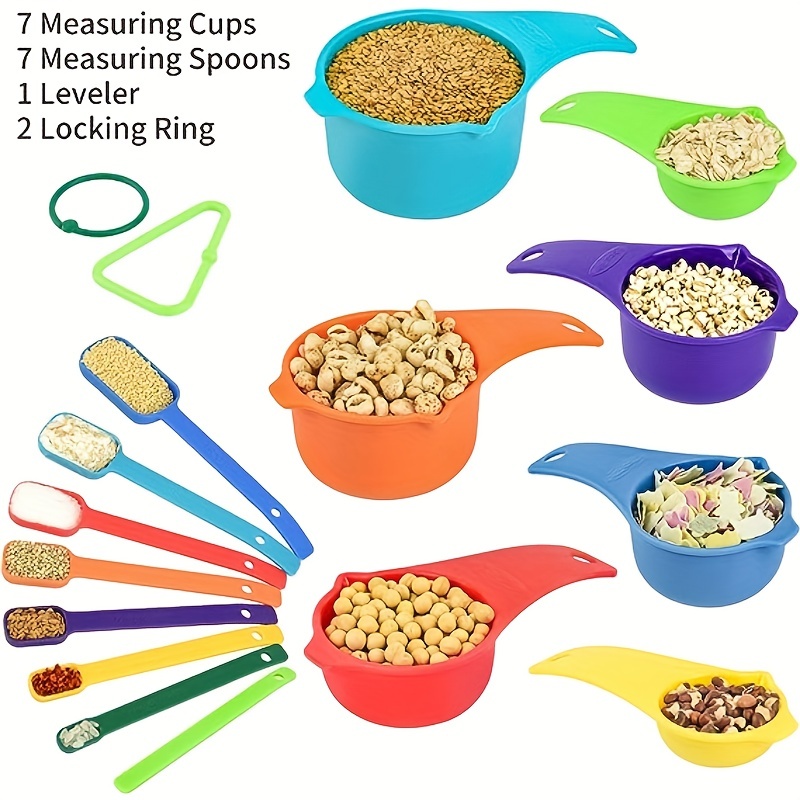 Copper Measuring Spoons - Set of 7 Includes Leveler - Premium