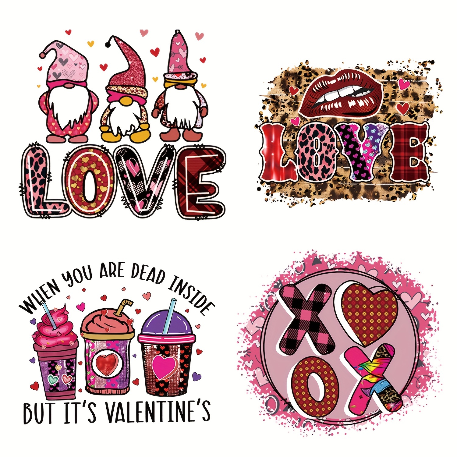 Valentine's Day Designs Large Diy Iron On Dtf - Temu