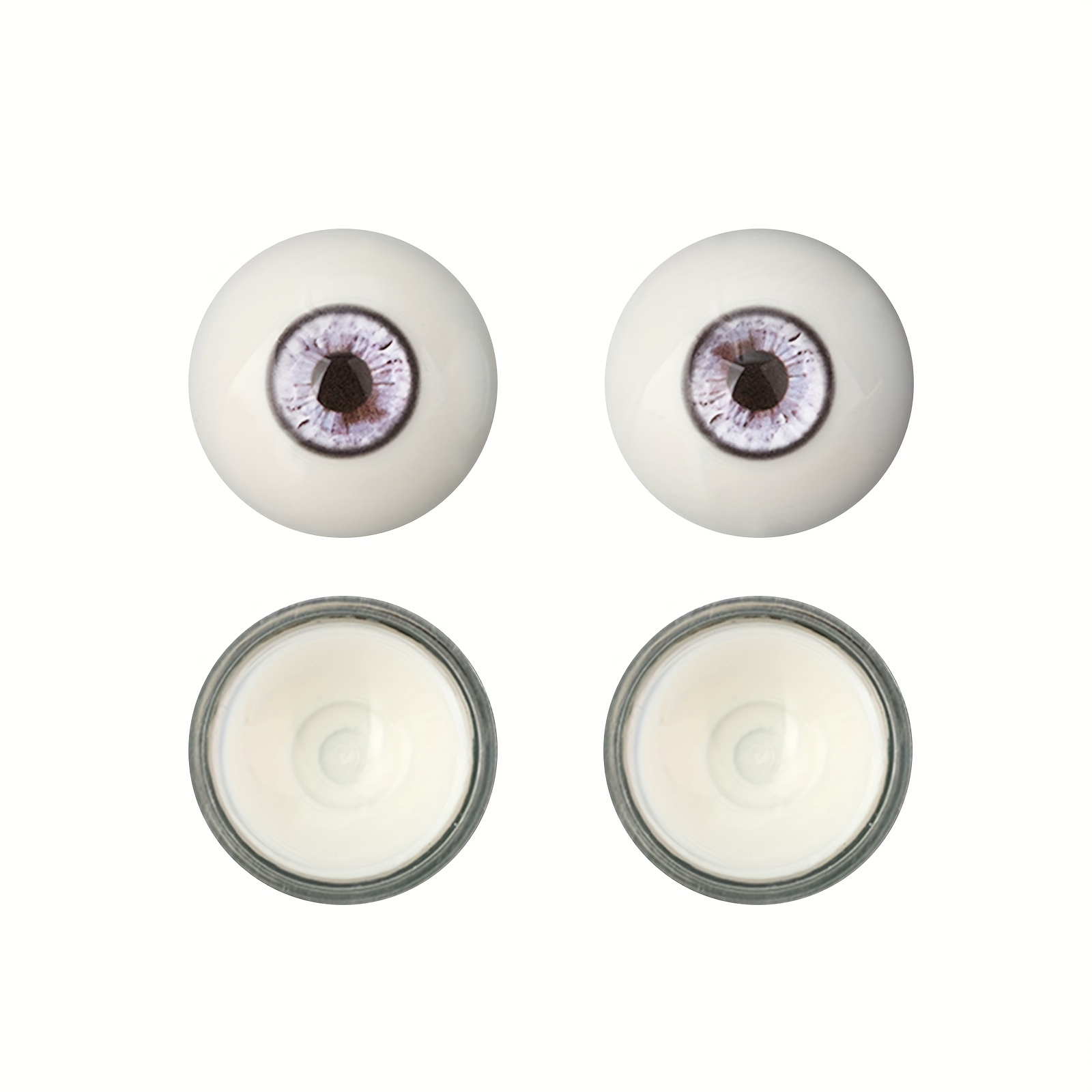 Half Round Eyeballs - Realistic Acrylic Fake Eyes For Halloween Props,  Dolls Crafts, Cosplay, And Party Decoration Compatible With The Tpe And  Silicone Doll's Eyes - Temu Malaysia