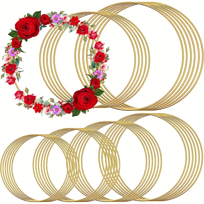 Golden Metal Rings Crafts Dream Catcher Ring Metal Hoops - Temu