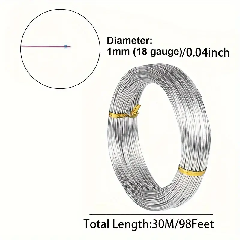 18 Gauge Aluminum Craft Wire Bendable Metal Wire For Jewelry - Temu