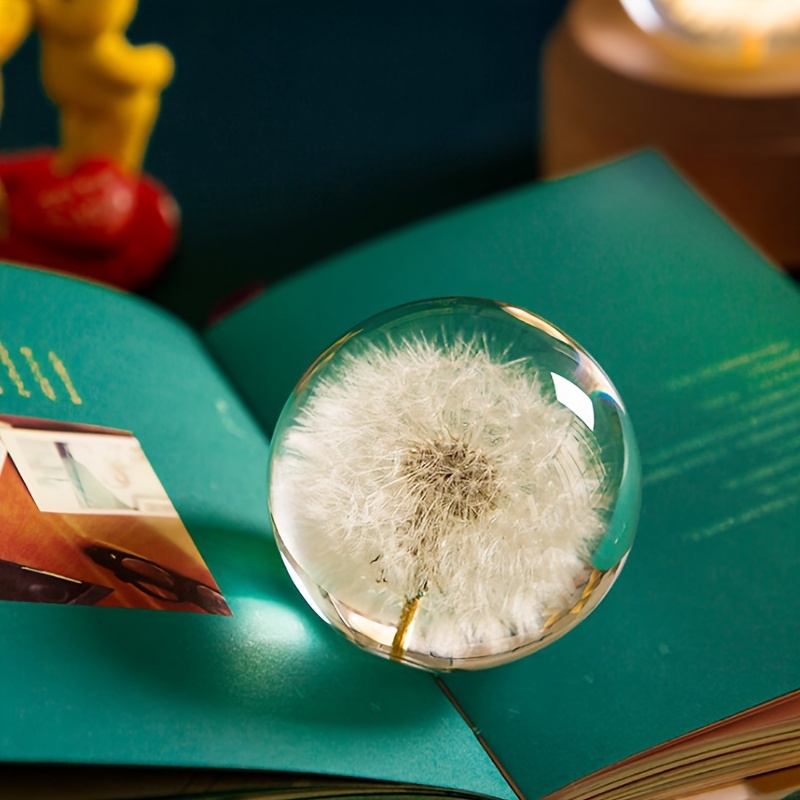 Sustainable Plant Based Eco-Resin Sphere Paperweight - Dandelion – Lei-Lei
