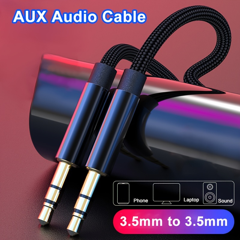3 5mm Aux Audio Cable Nylon Braided Jack Speaker Cable Hi Fi Sound