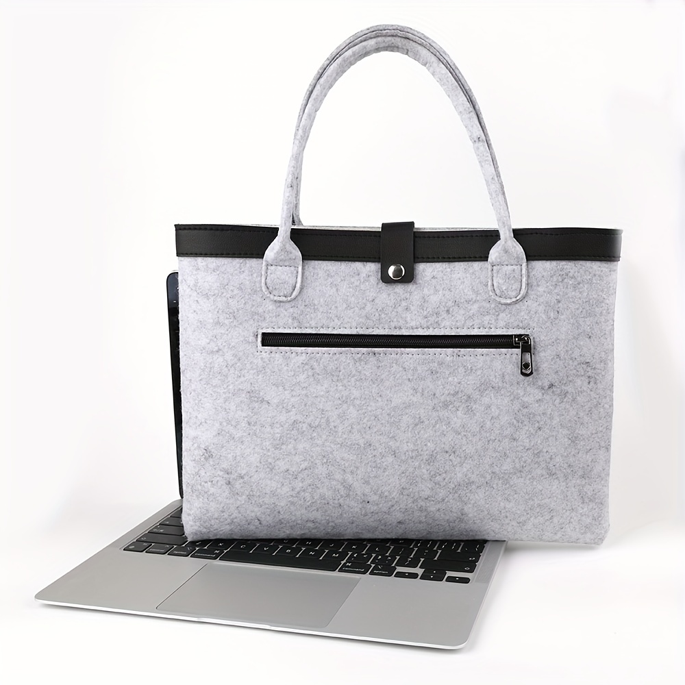 Sac pour ordinateur portable pour femme - 15,6 - En cuir - Imperméable -  Léger - Pour le travail - Pour le bureau - Grand sac de voyage - Noir