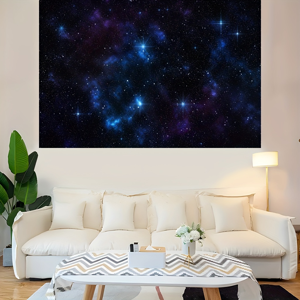  Papel pintado de galaxia para pared, decoración de pared,  murales grandes para paredes de constelación de galaxia, para sala de  estar, dormitorio, papel pintado de pared, despegar y pegar, suministros de