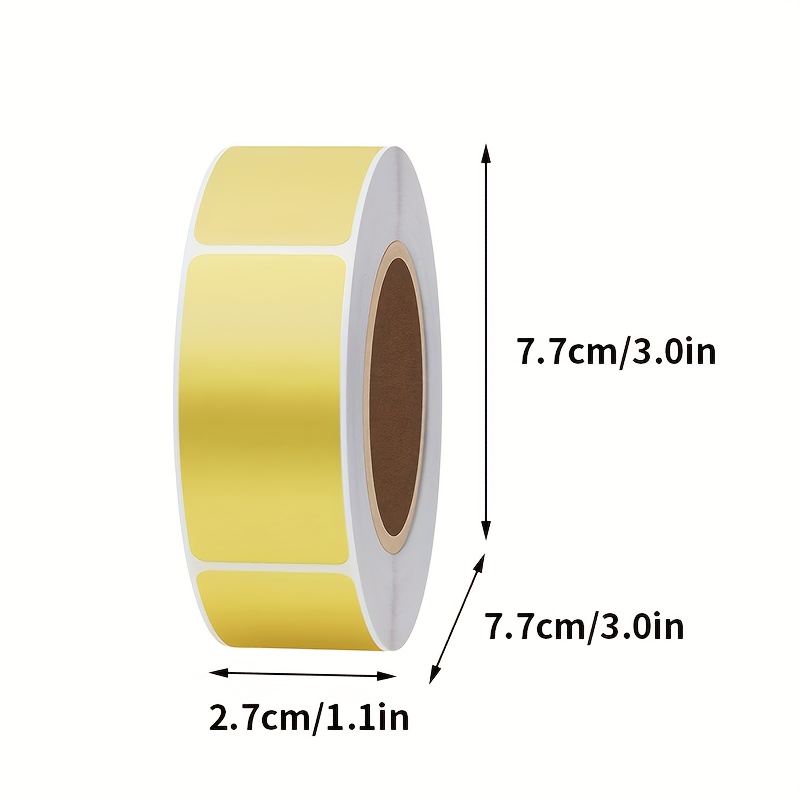 Round Golden Aluminum Foil Adhesive Label Sticker Roll Tube - Temu