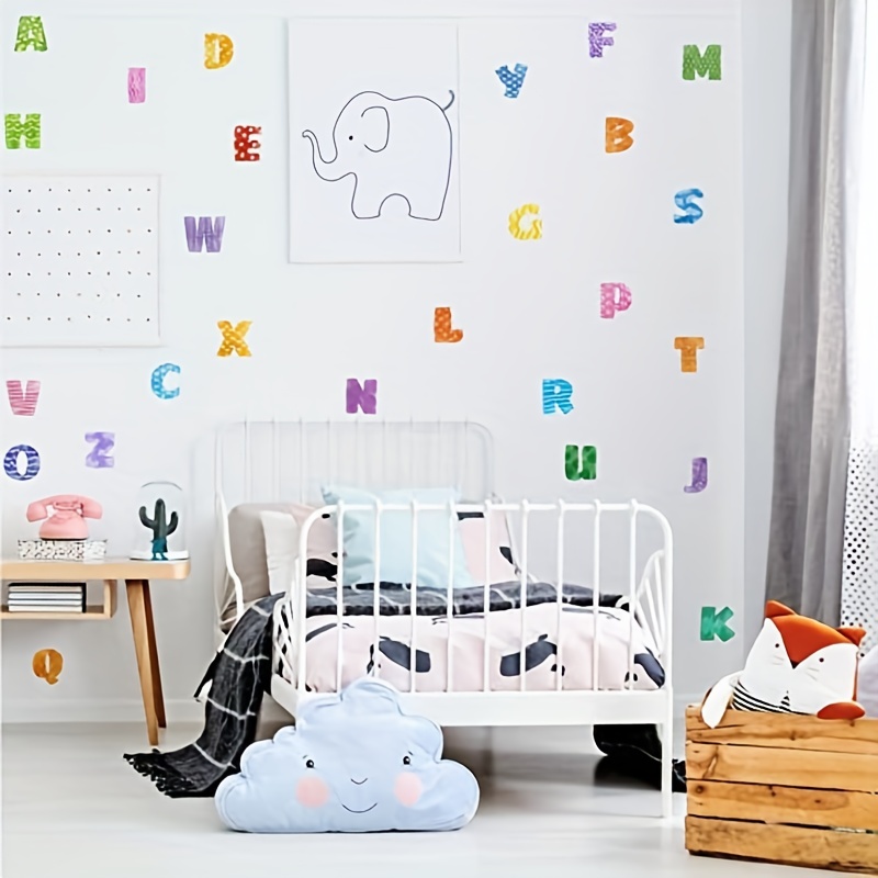 Alphabet Wall Decals for Kids Rooms - ABC Toddler Boy and Girl Multicolor