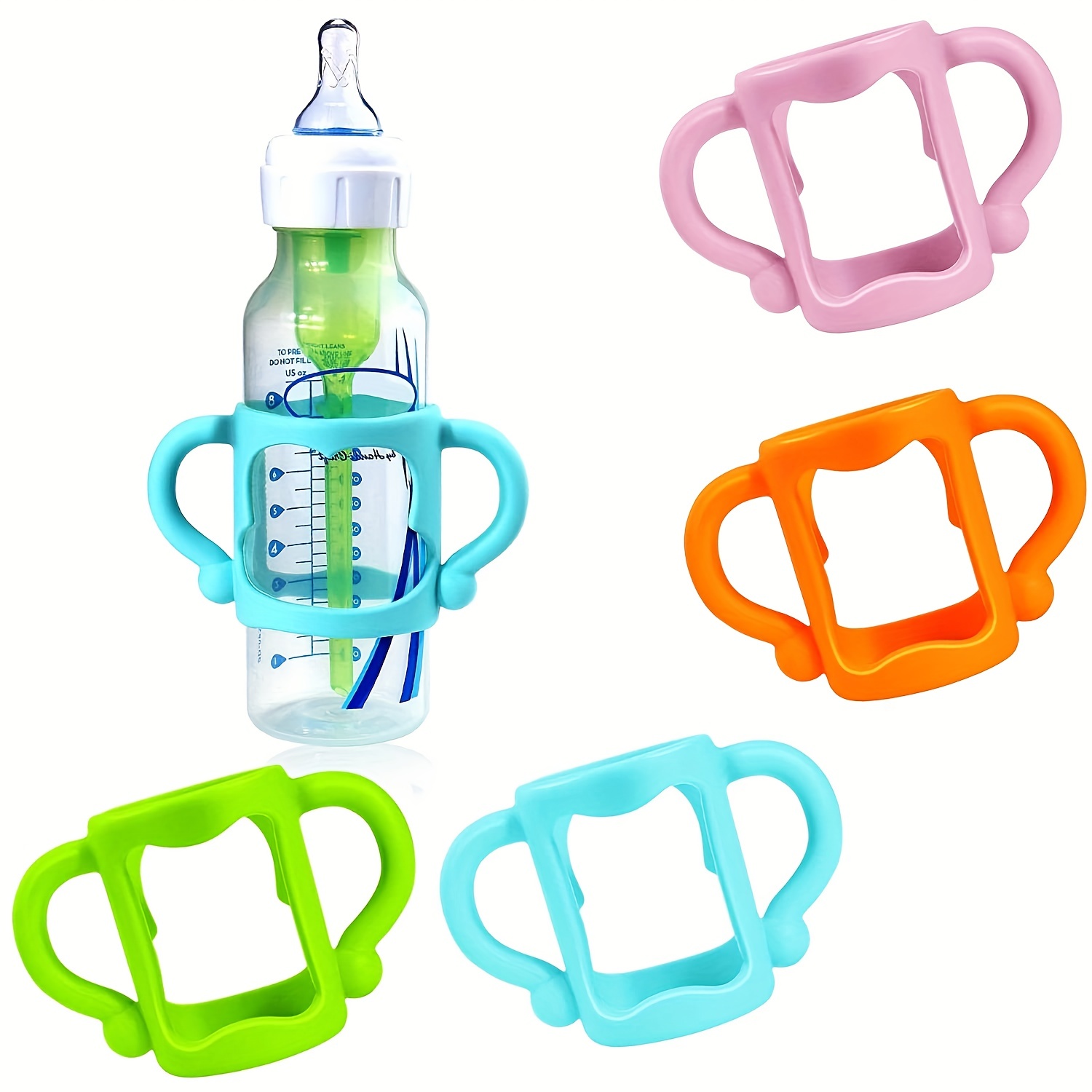 Bottle Handles For Narrow Baby Bottles, Baby Bottle Holder, Bpa-free Soft  Silicone Bottle Handles - Temu