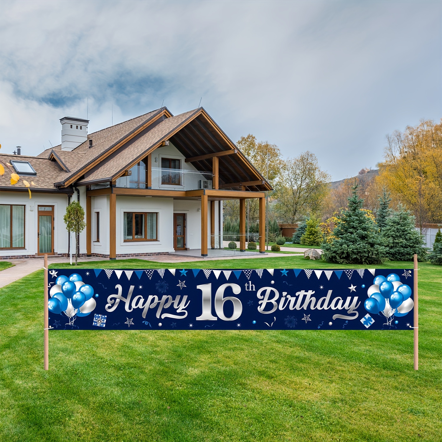 Banner de cumpleaños personalizado Fotos oro negro fiesta celebración  estrellas globos decoración de eventos cartel de cualquier edad, cualquier  nombre -  México