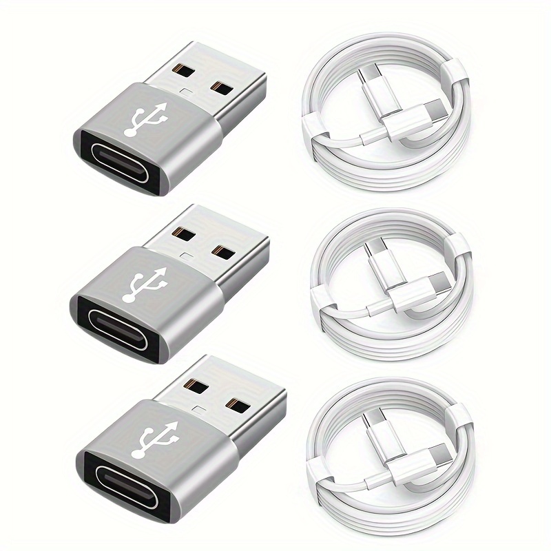  3Pack,Lightning Female to USB C Male Adapter