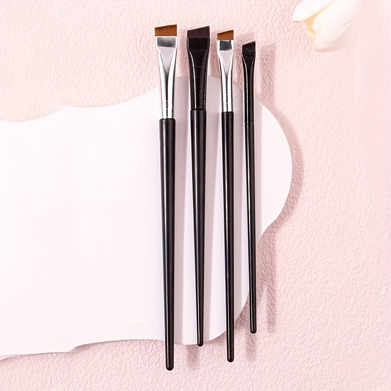 3pcs Eyeliner Brush Fine Angled Brow Tint Brushes Eyebrow Brushes Set Fine  Point Angled Slanted Eyebrow Tinting Brushes Ultra Thin Flat Eyeliner Makeu