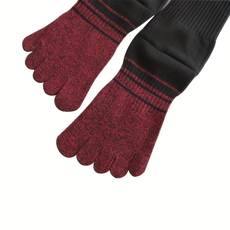 Men's Cotton Five finger Socks Breathable Elastic Crew Socks