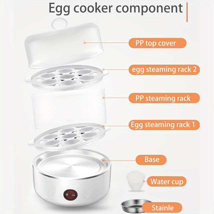10 capacity Double Layer Egg Steamer With Auto Shut - Temu