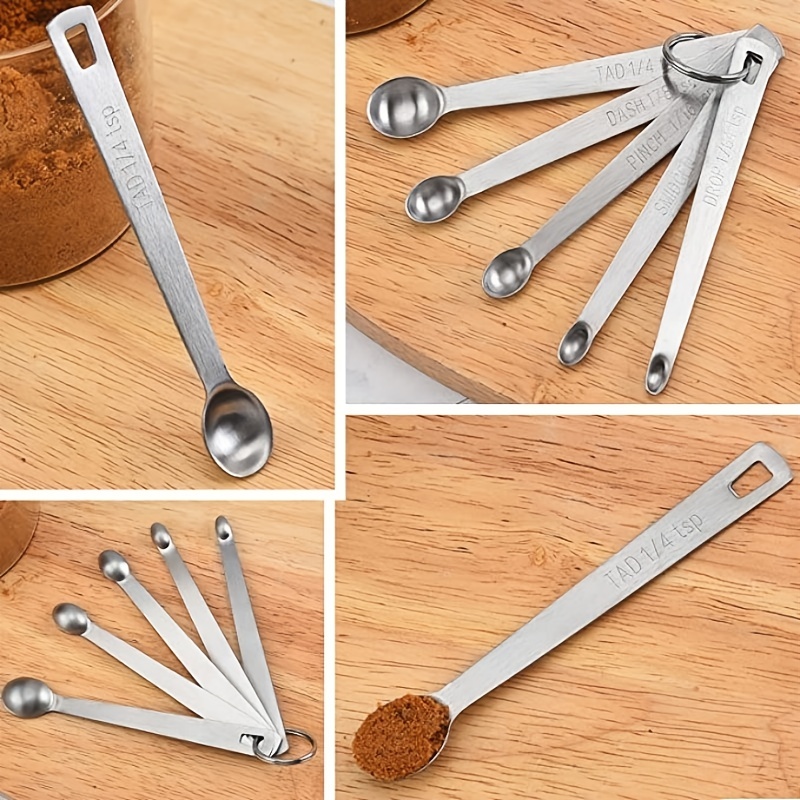 Stainless Set of 9-Small Tablespoon to 1/9 Metal Teaspoon Set Mini