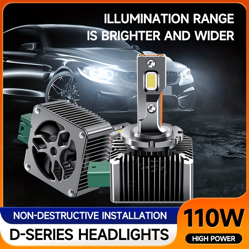 LED Headlight Bulb Replace D1S D2S D3S D4S D8S HID Xenon Bulbs 110W Super  White