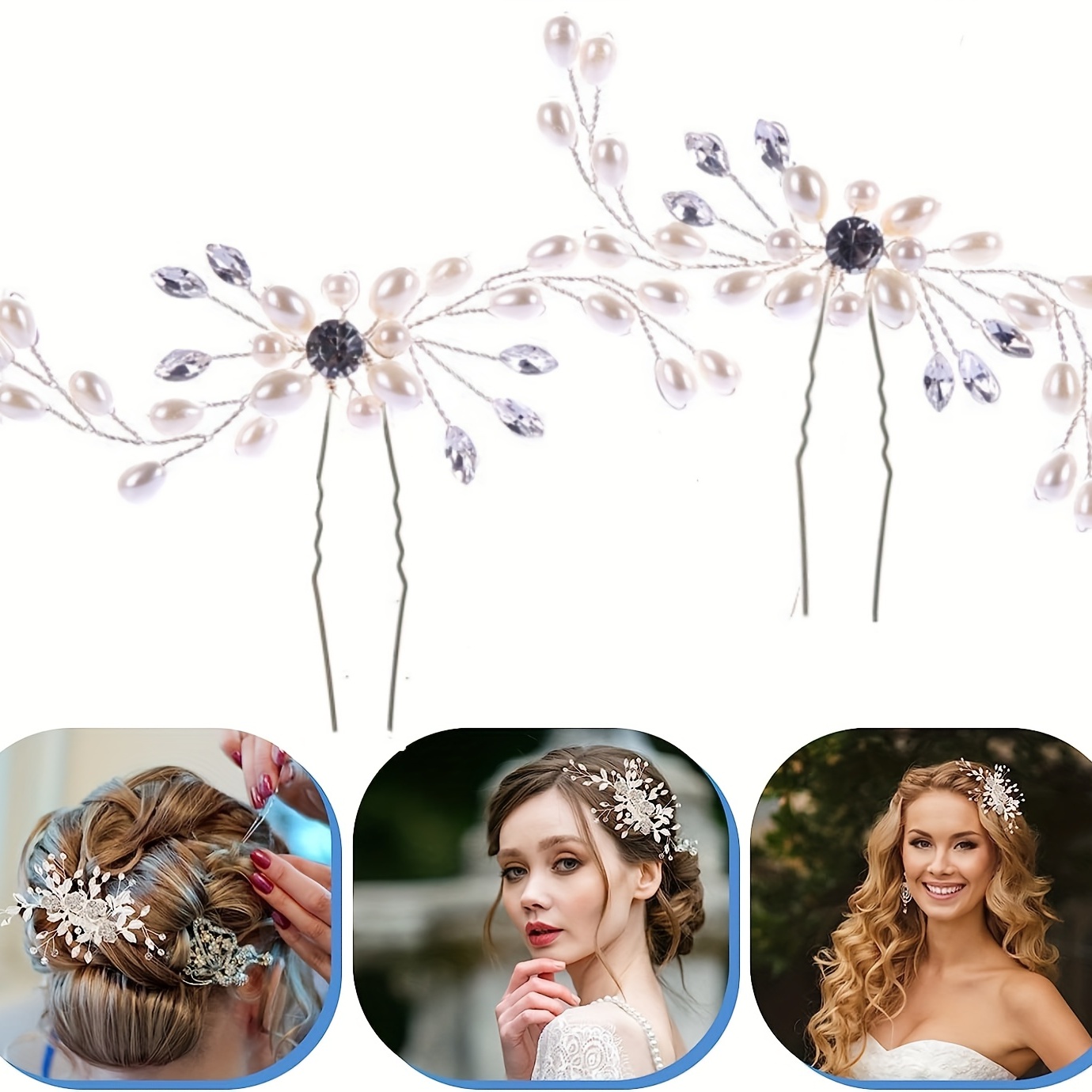 Accessori Capelli Sposa Fermaglio Capelli Perle Finte Strass - Temu Italy