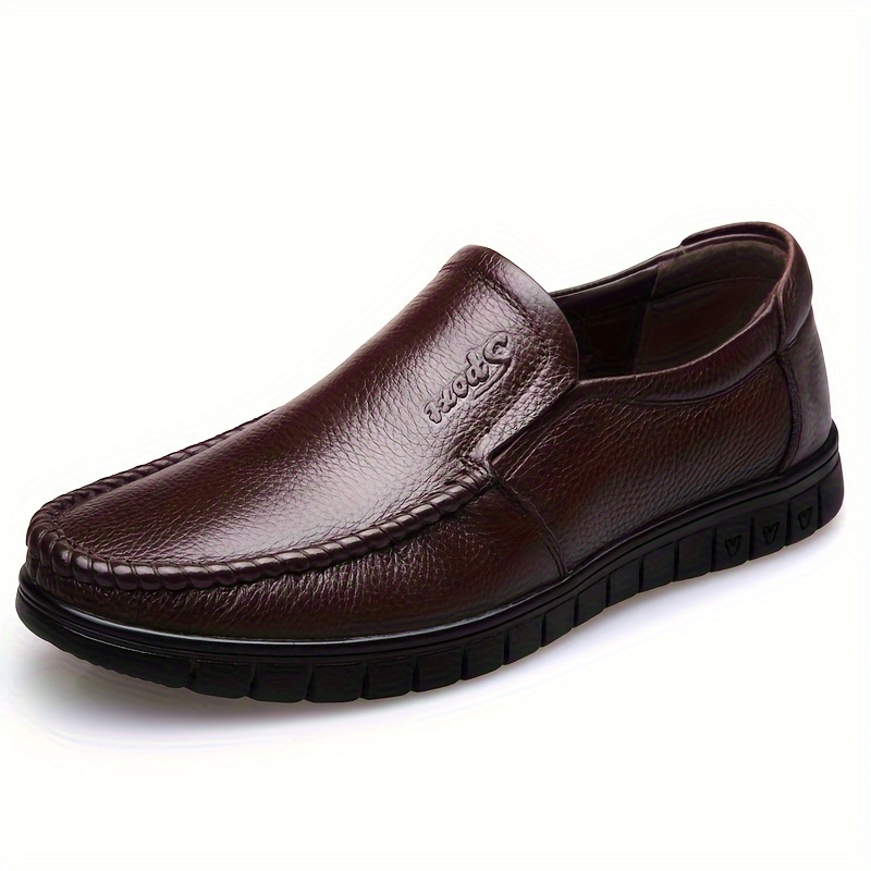 item picture mens   cowhide genuine casual shoes new versatile soft sole soft surface shoes for middle aged and elderly men dad shoes