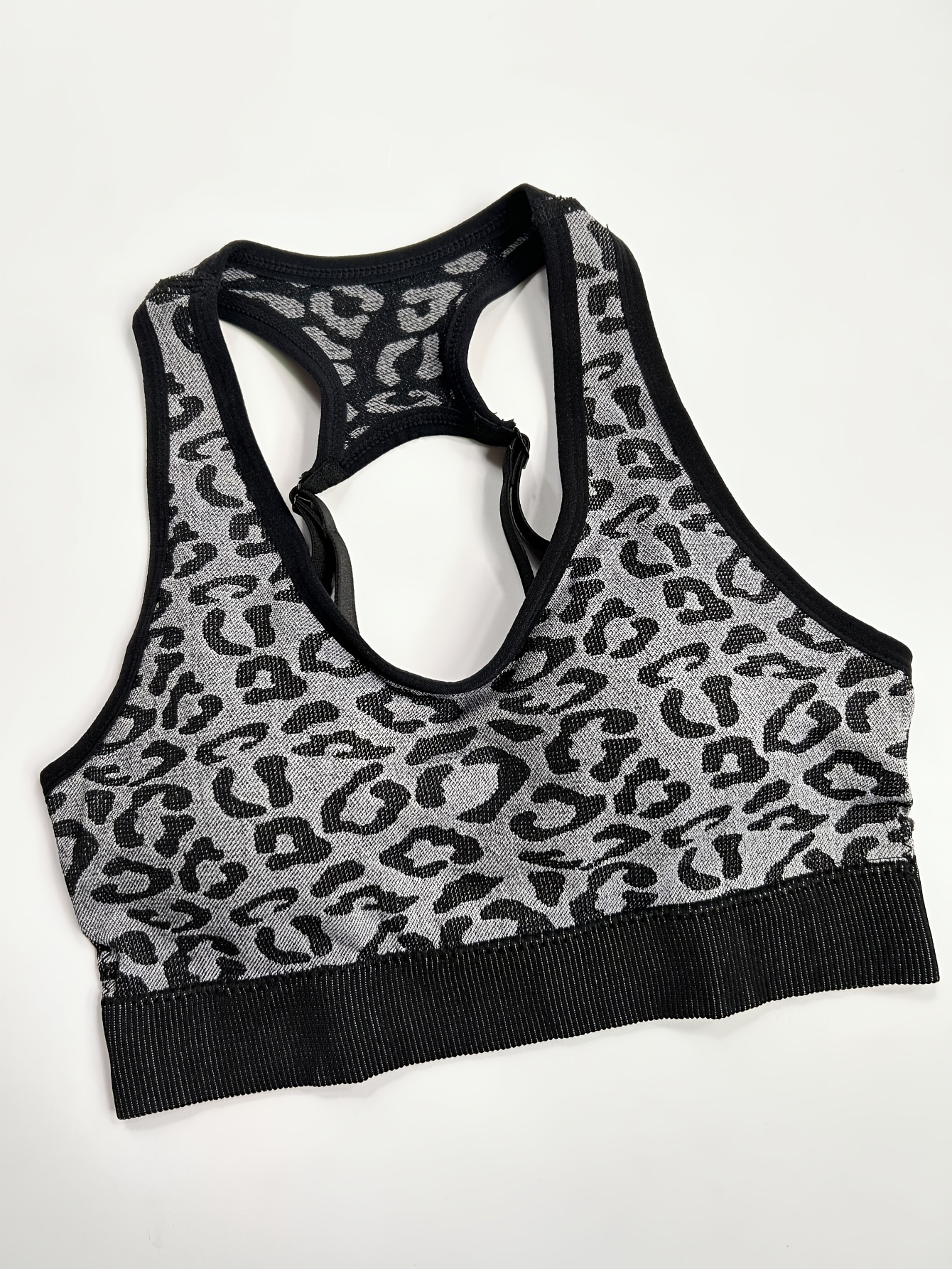 Leopard Print Sports Bra Sleeveless Tank Top Women's Activewear