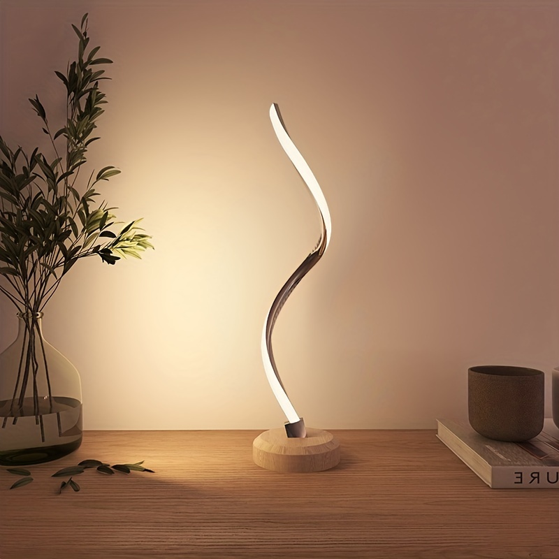 Acheter Lampe de bureau décorative en bois originale lampe de chevet de  chambre créative gradation télécommande LED veilleuse économie d'énergie