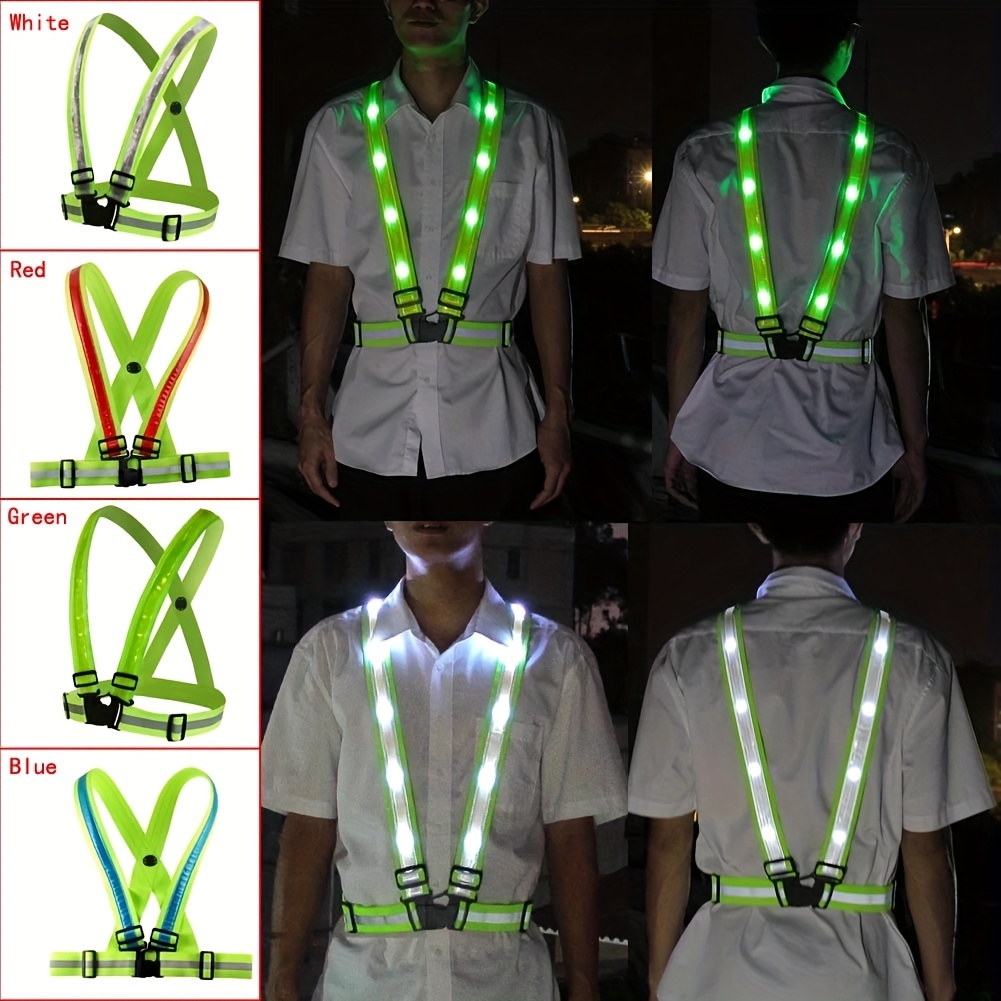 Safe Seen: Led Reflective Vest Cycling Outdoor Sports - Temu