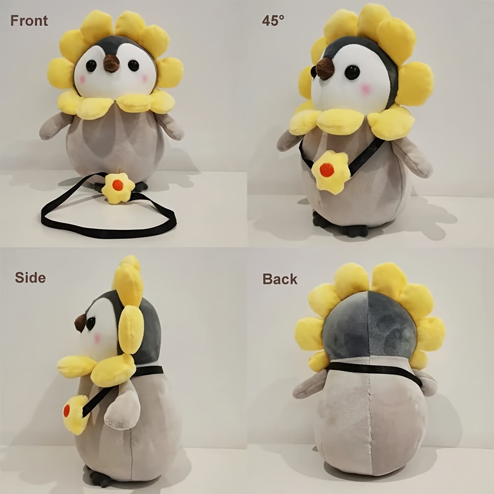 Cute Penguin Stuffed Animal Sunflower Plush Kawaii Toy Soft - Temu Canada