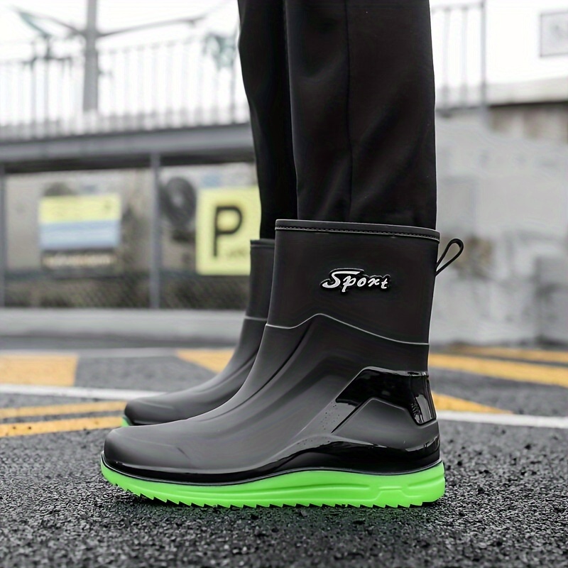 Mens Rain Boots Non Slip Wear Resistant Rain Shoes For Outdoor