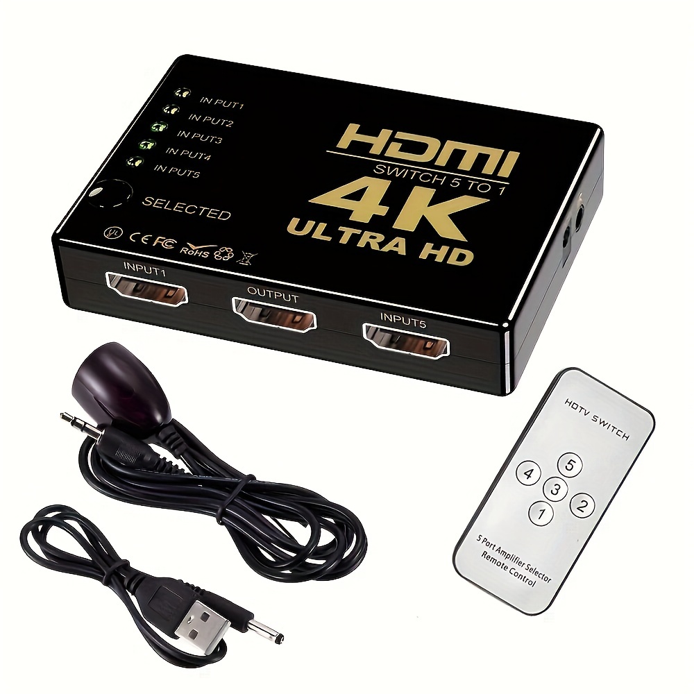 3 PORT 4K HDMI SPLITTER CABLE MULTI SWITCH SWITCHER HUB LCD HDTV