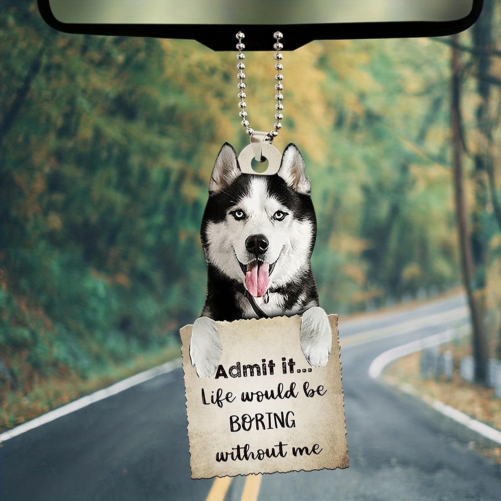 Balançoire voiture pendentif chien charme ornement mignon animal  rétroviseur miroir suspendu accessoires drôle bouledogue animal cadeau auto  bureau à domicile décor