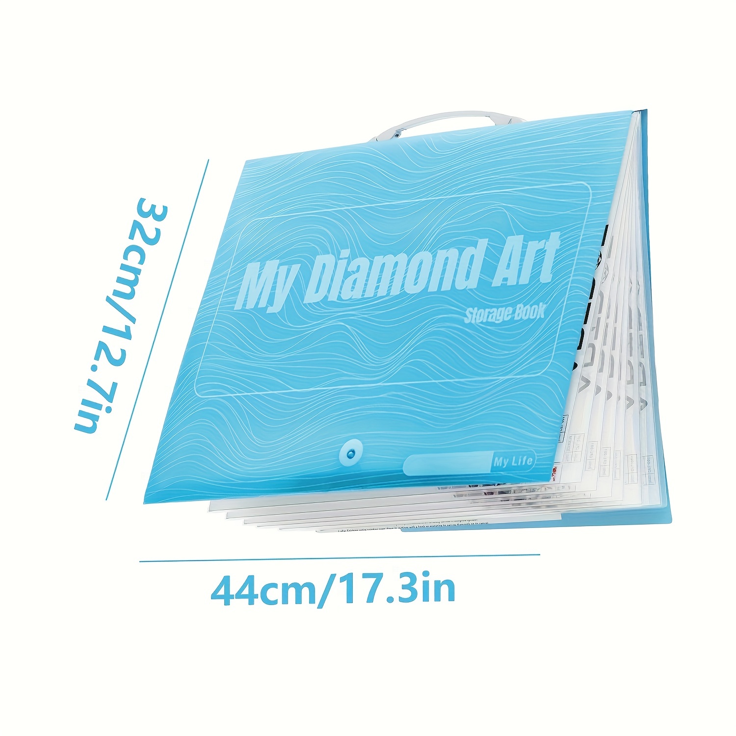 2 Pack A3 Diamond Painting Storage Book,30 Page Art Portfolio Case,Clear  Sheet Protectors Presentation Folder Display 60 Page for Diamond Painting