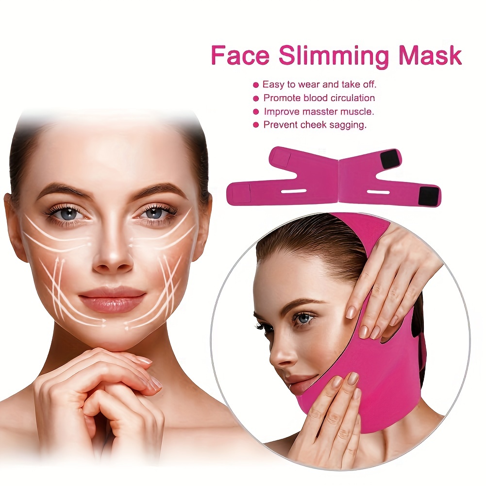 Face Lifting Belt, Face V Shaper Bandage, Double Chin Skin Relaxation Lift  Up Belt, Face Lifting Belts, Chin Support Bandage For Skin Care, Gift For W
