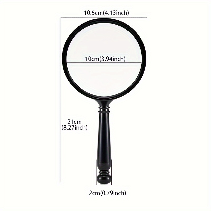 Handheld Reading Magnifier,10x Magnifying Glass Lens, Real Glass Lens For  Hobbies And Science, Reading, Inspection, Coin & Stamp, Astrologer, Low Sigh