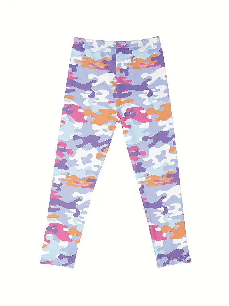 Girls Striped Camouflage Heart Flowers Graphic Athletic - Temu Canada