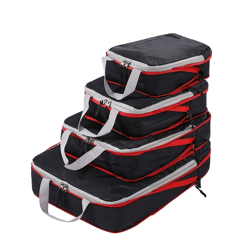 4pcs/Set Travel Luggage Compression Bags, Waterproof Portable