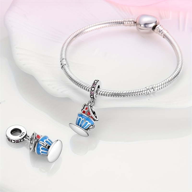 Simple Coffe Cup Etc Shaped Charms Pendants Silver Plated Fit Charms Bracelet Jewelry, Jewels DIY Accessories for Women Vacation Afternoon Tea
