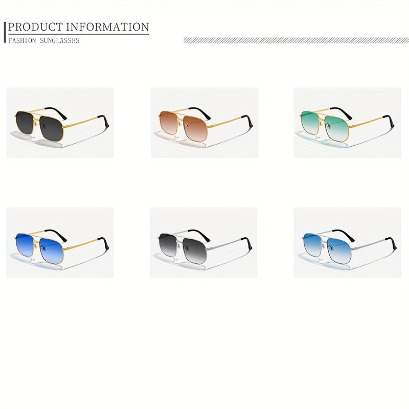 2023 New Pilot Men's Sunglasses Vintage Black Polygon Punk Sun Glasses For  Men Women High Quality Double Bridge Male Square Shade Uv400 - Temu