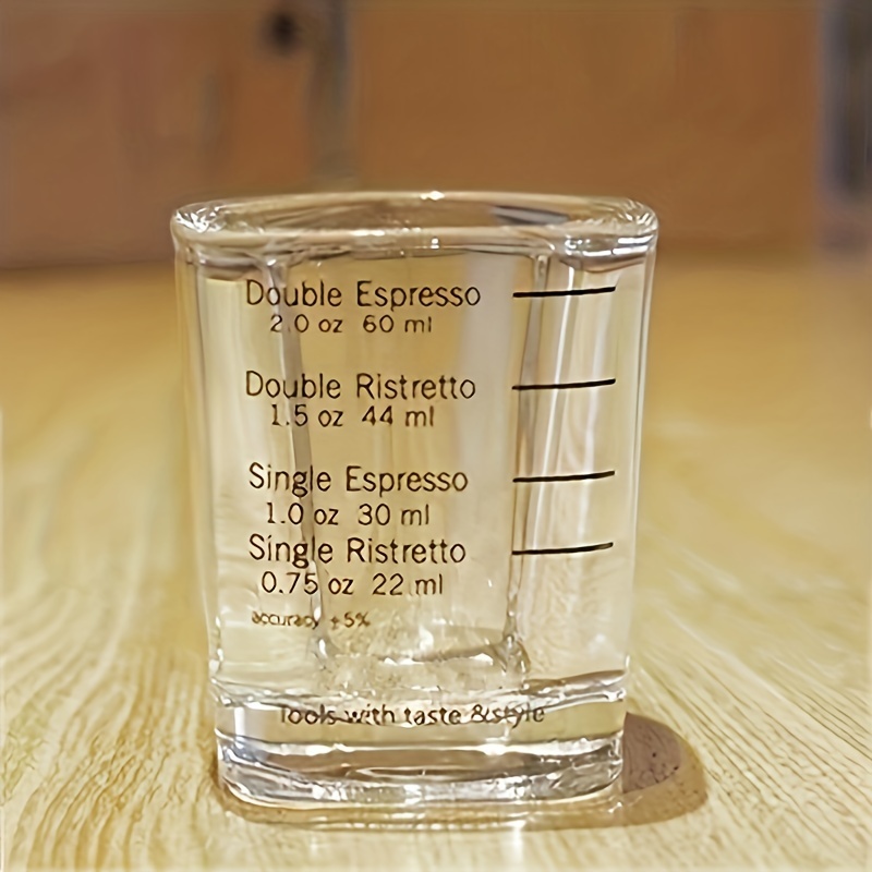6Pcs Measuring Cup Espresso Shot Glass Liquid Heavy Glass Wine
