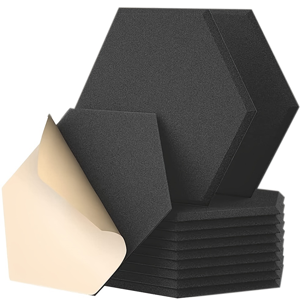  DEKIRU - Paneles de espuma acolchados a prueba de sonido,  paquete de 24 paneles acústicos de 2” x 12” x 12”, forma piramidal para  absorción de sonido, tratamiento de insonorización de