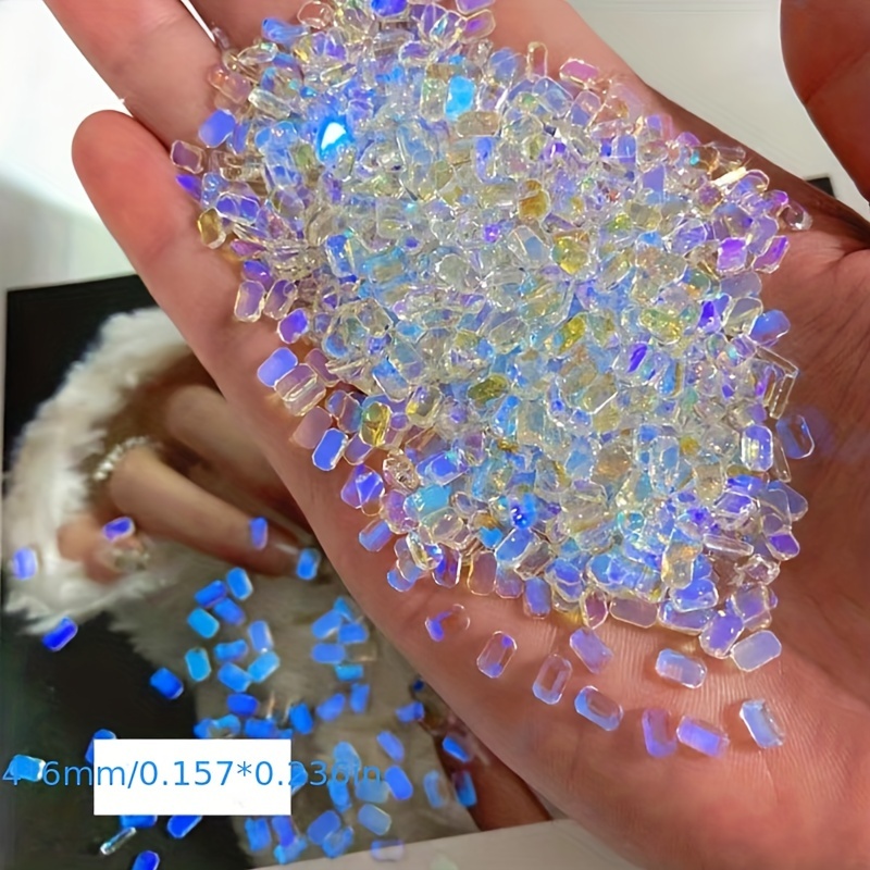 Irregular Crushed Glass Chips For Nail Decor Colorful - Temu
