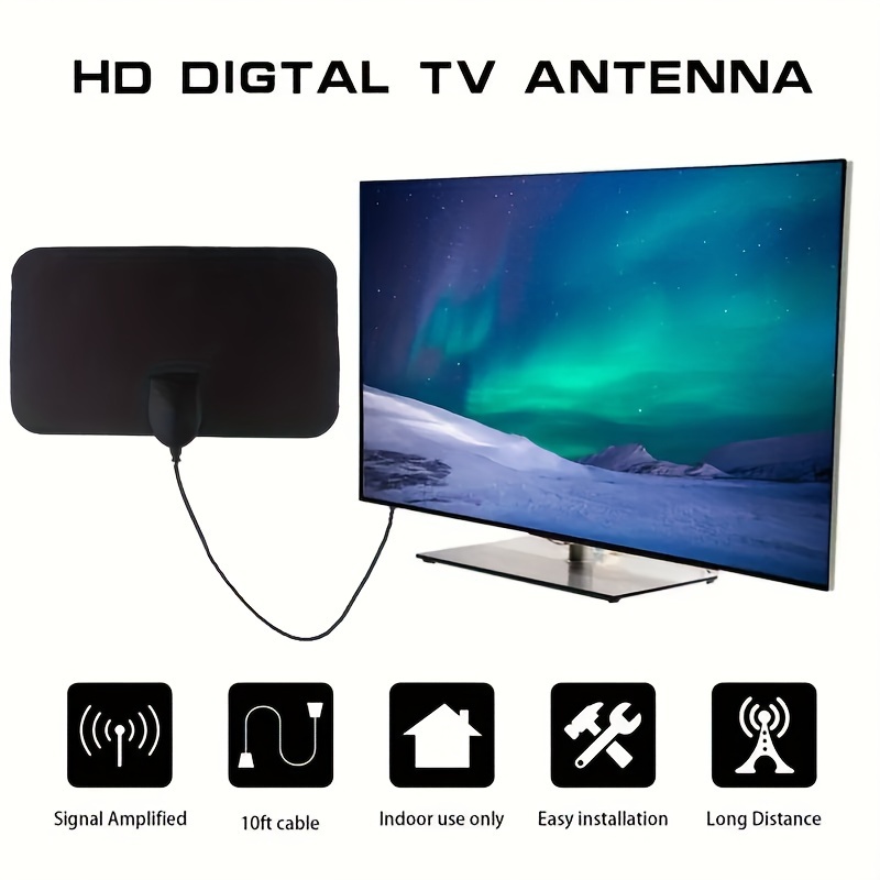 Potencia Señal Tv Mini Antena Portátil Tv Digital Hdtv Hd - 4k Hd