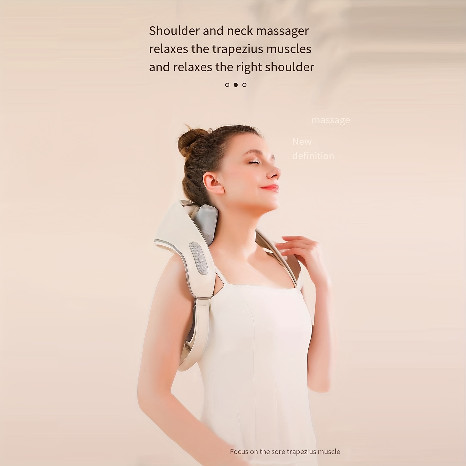 Kneading Shoulder And Neck Massager Neck Massager With Strap - Temu