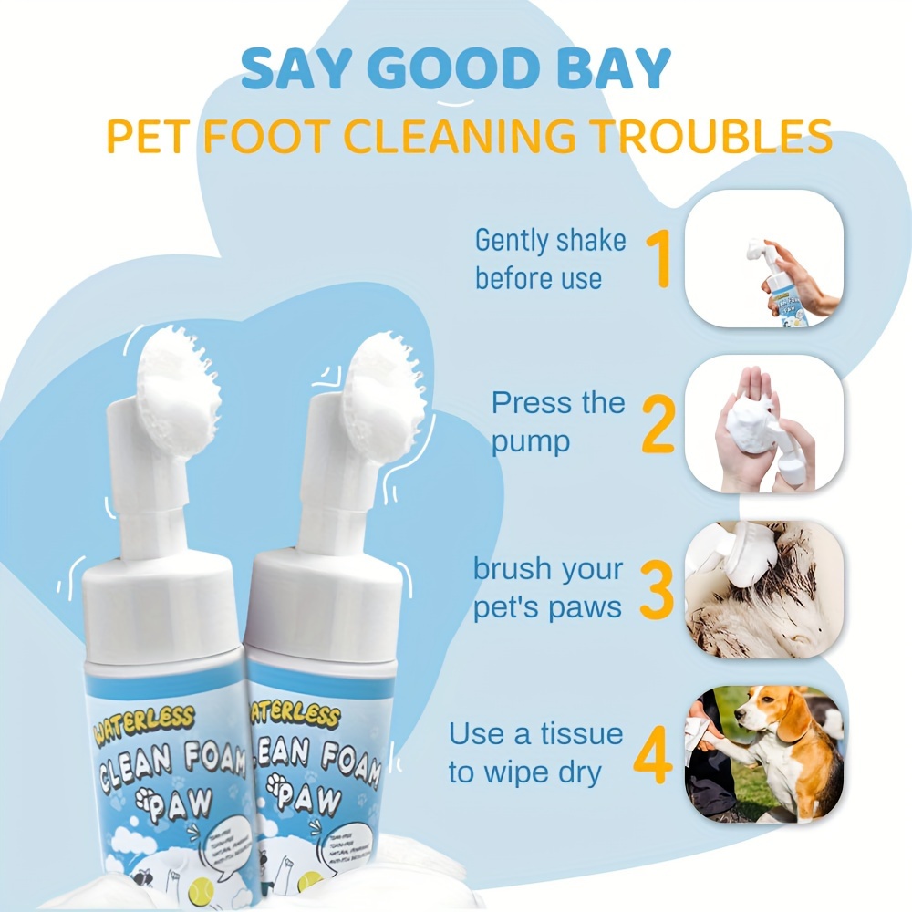 Pet Paw Cleaner Foam Dog Cat Paw Deep Cleaning Foot Pad Care Agent