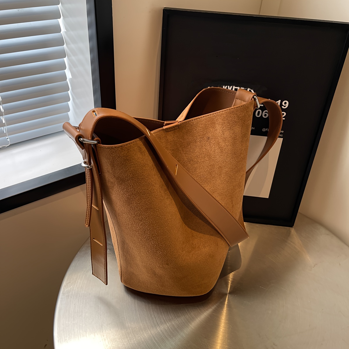 Fashion Women's Small Cylinder Shoulder Bag Vintage Matt Leather
